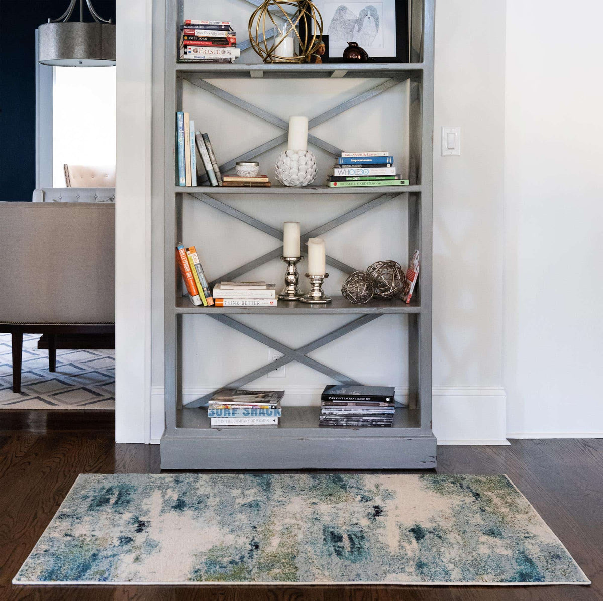 Rechteck Teppich Spectrum in Hellblau von Hadorn™ - Lifestyle Image