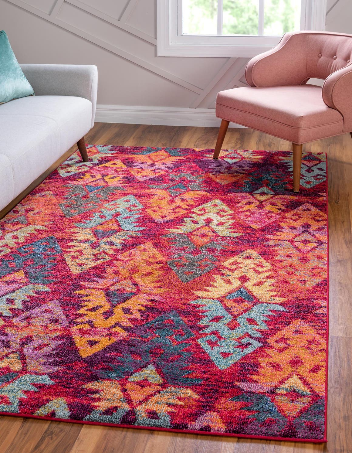 Rechteck Teppich Santa Fe in Rot von Hadorn™ - Lifestyle Image