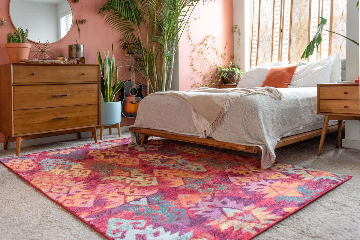 Rechteck Teppich Santa Fe in Rot von Hadorn™ - Lifestyle Image