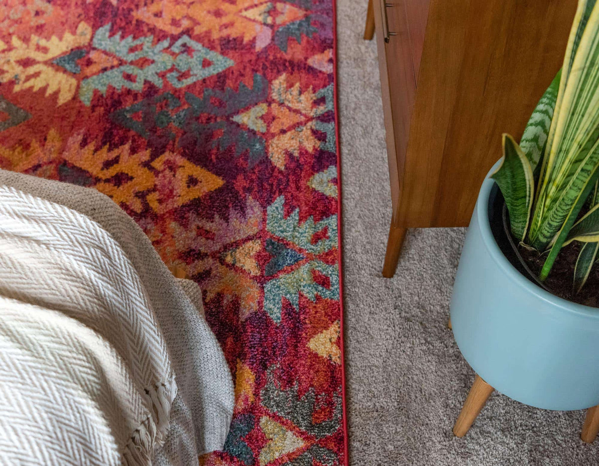 Rechteck Teppich Santa Fe in Rot von Hadorn™ - Lifestyle Image
