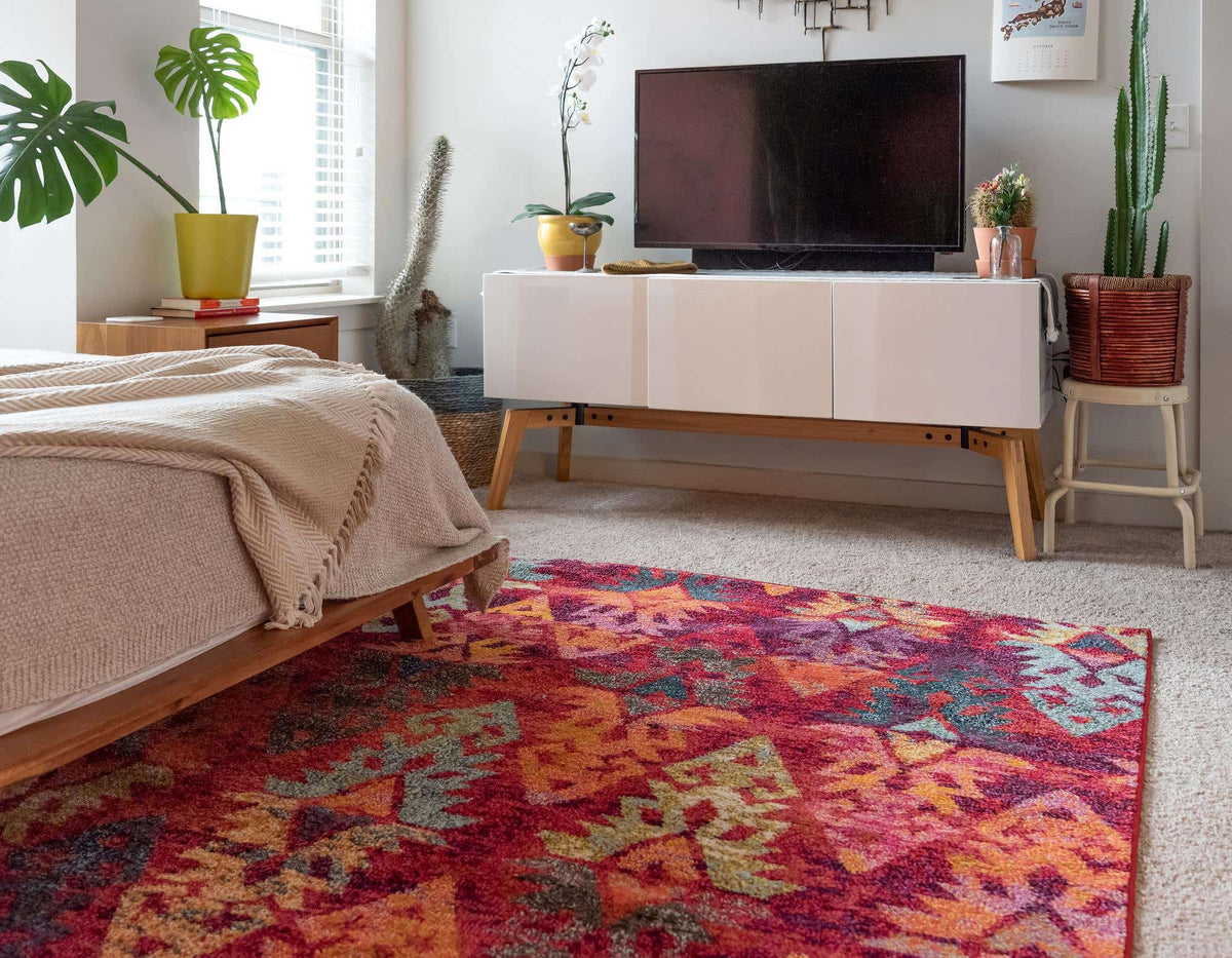 Rechteck Teppich Santa Fe in Rot von Hadorn™ - Lifestyle Image