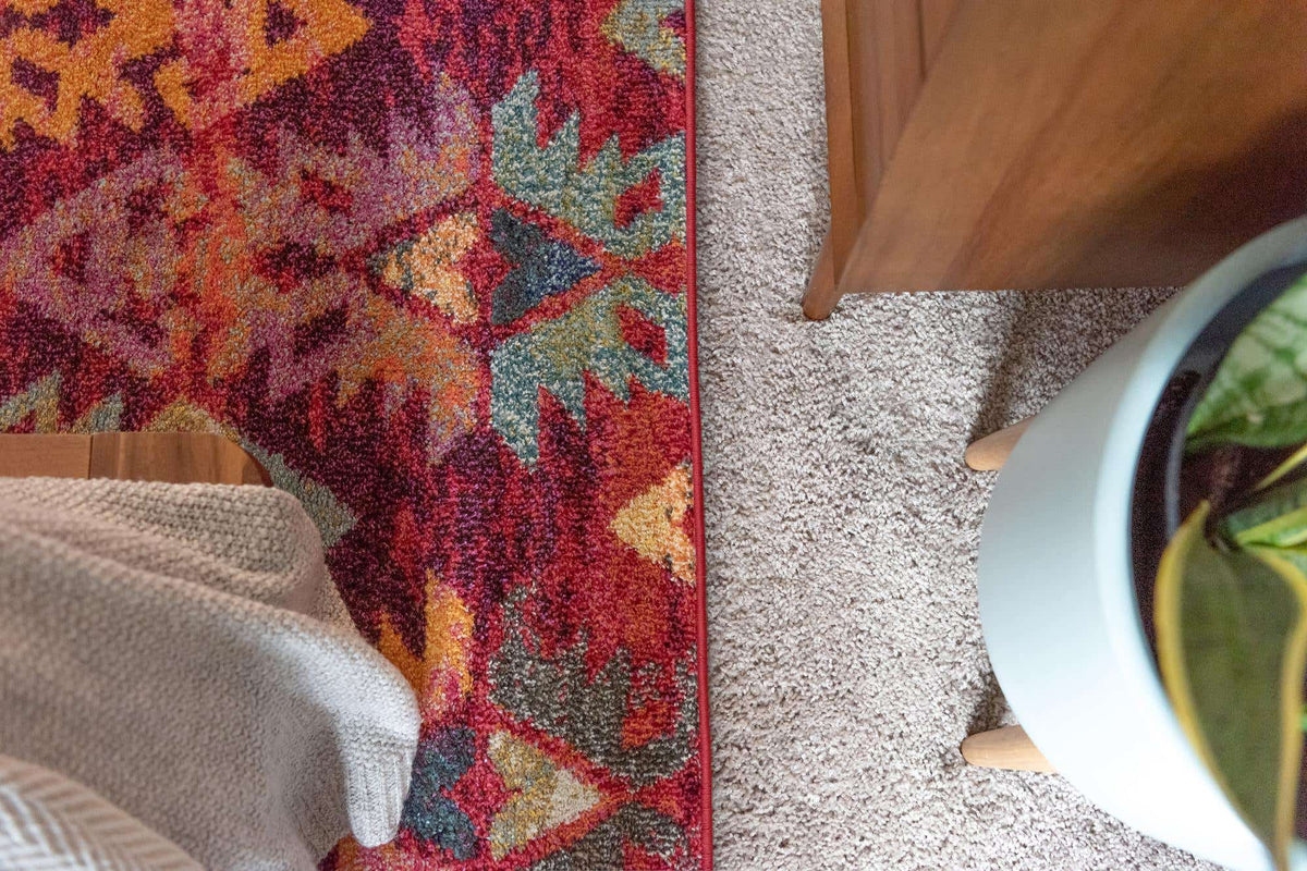 Rechteck Teppich Santa Fe in Rot von Hadorn™ - Lifestyle Image