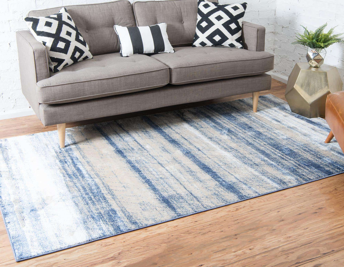 Rechteck Teppich Solaris in Blau von Hadorn™ - Lifestyle Image