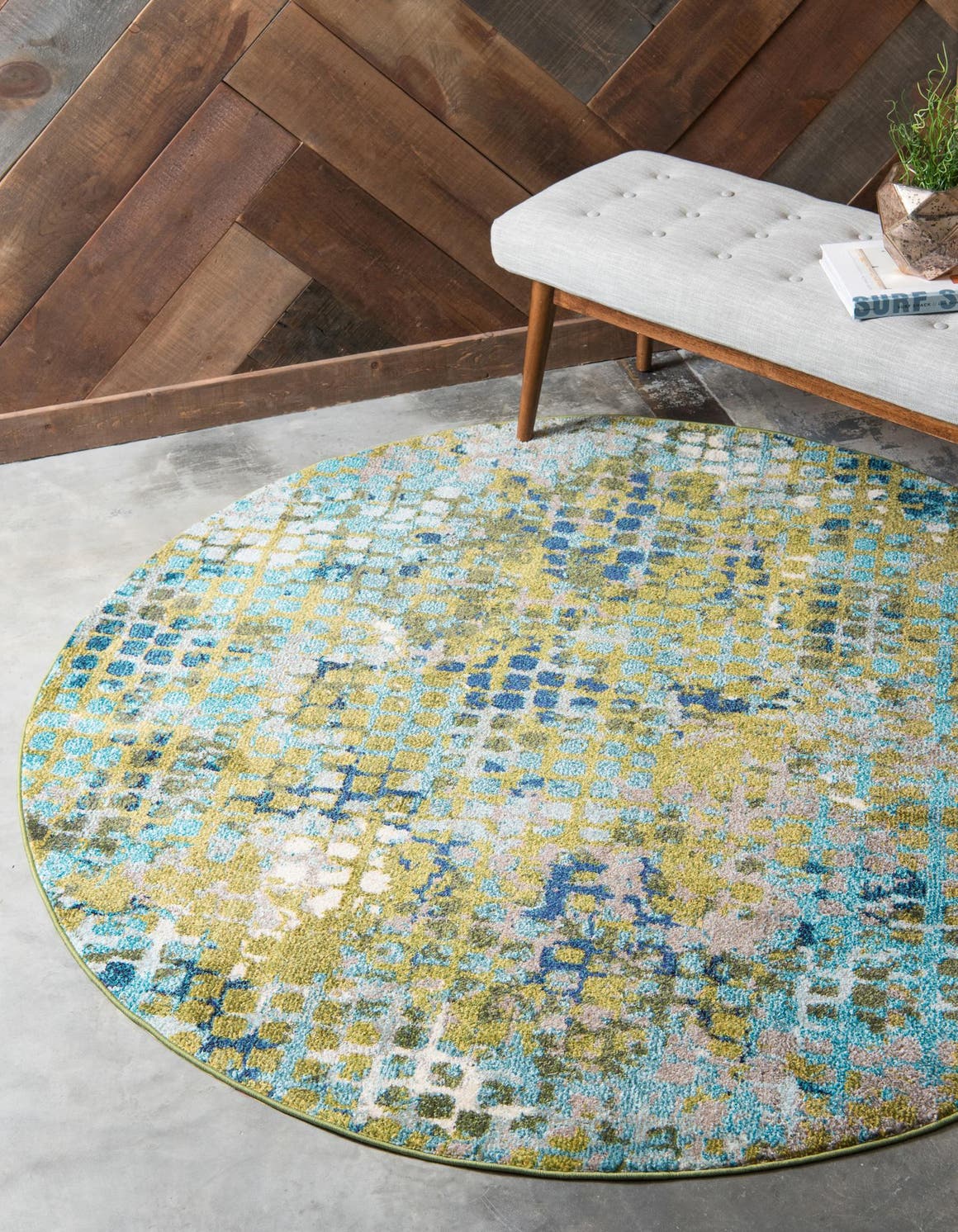 Rund Teppich Spectrum in Blau von Hadorn™ - Lifestyle Image