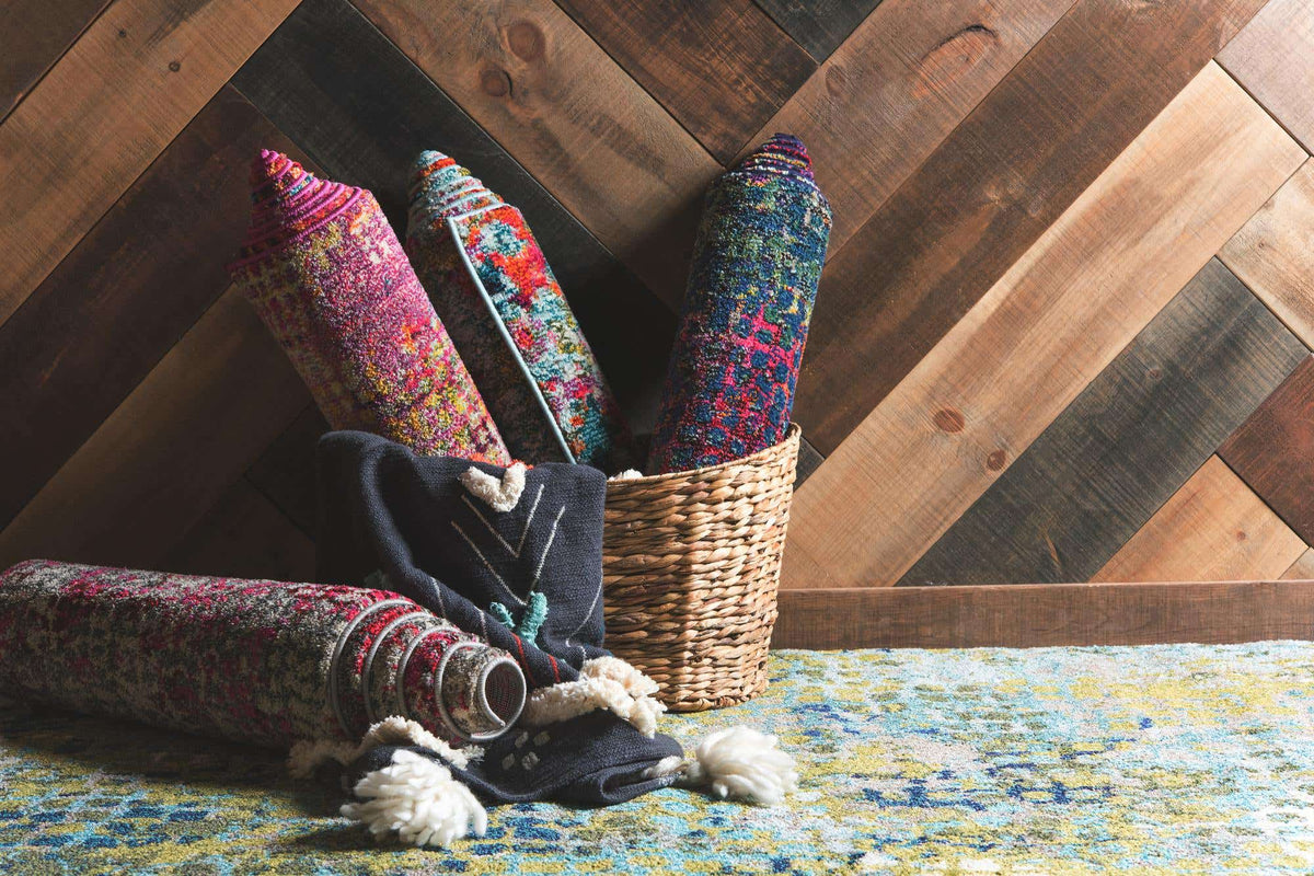 Rund Teppich Spectrum in Blau von Hadorn™ - Lifestyle Image