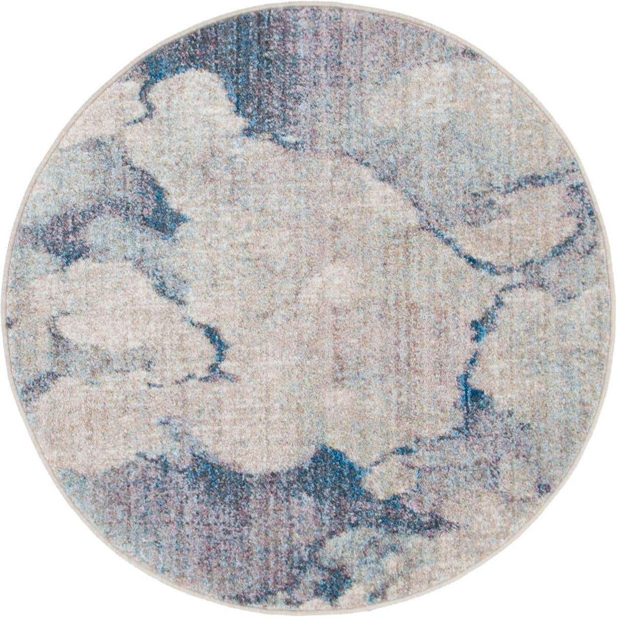 Rund Teppich Prism in Blau von Hadorn™ - Lifestyle Image