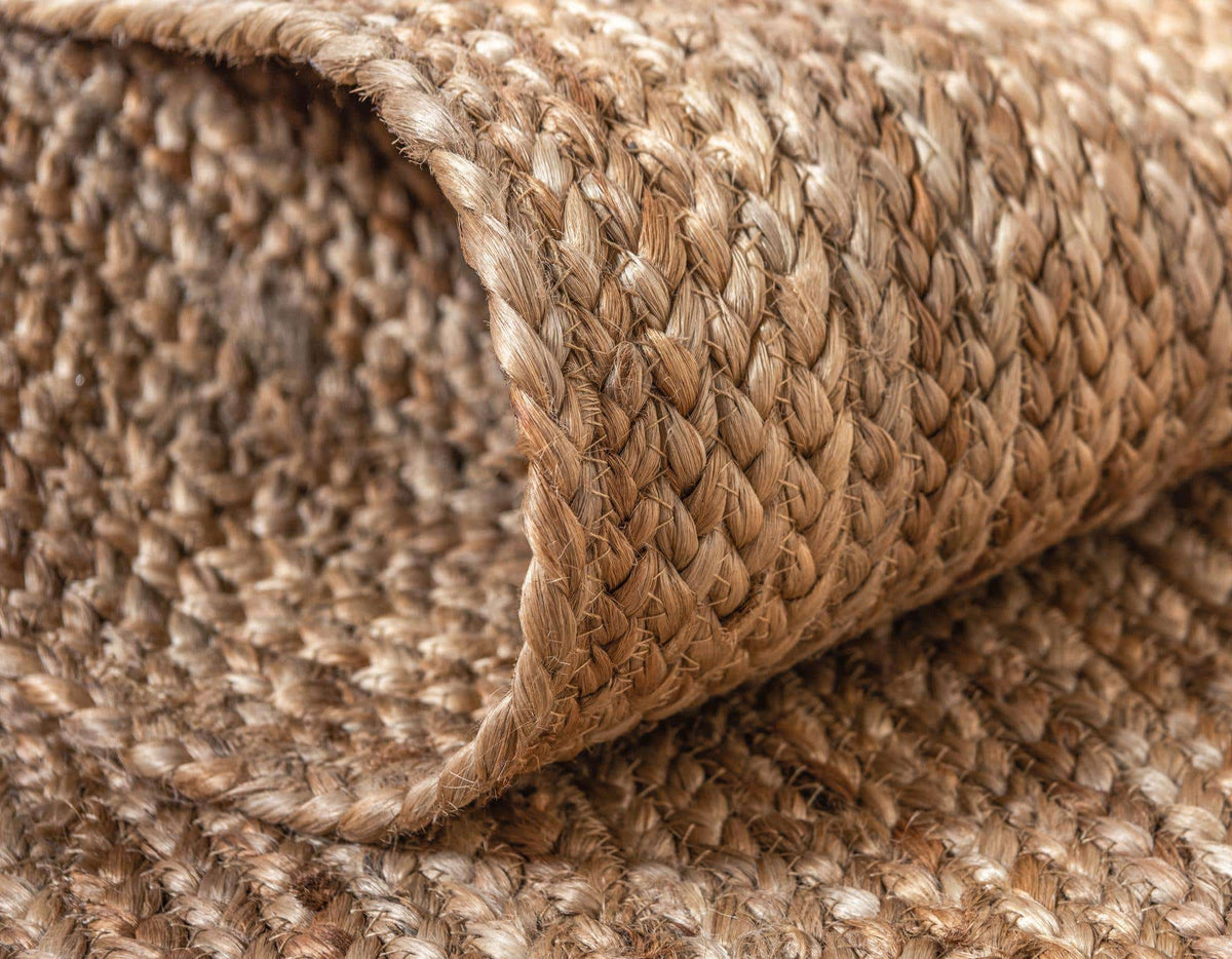 Quadratisch Teppich Braided Jute in Natürlich von Hadorn™ - Lifestyle Image