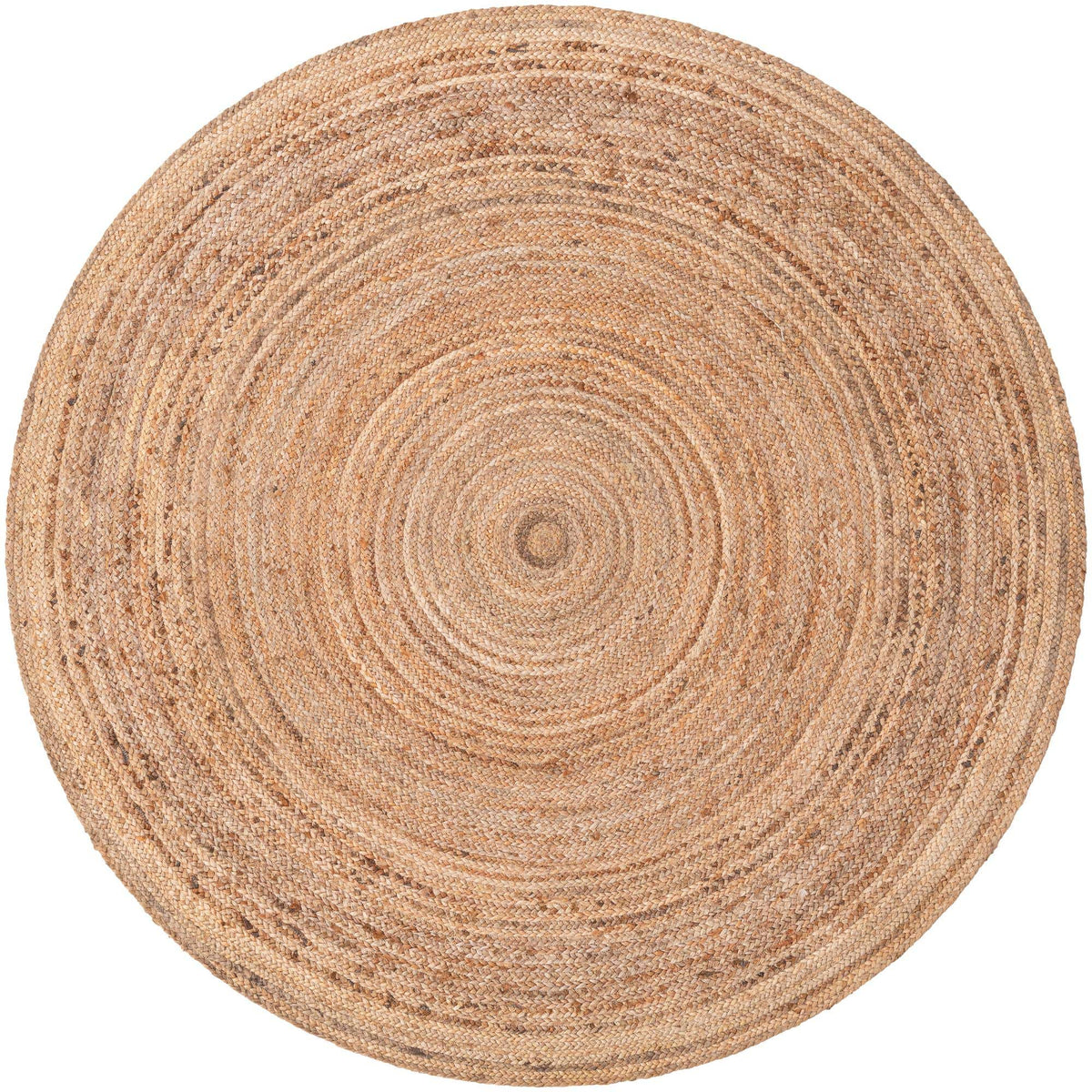 Rund Handgeflochten Teppich Braided Jute in Natürlich von Hadorn™ - Lifestyle Image