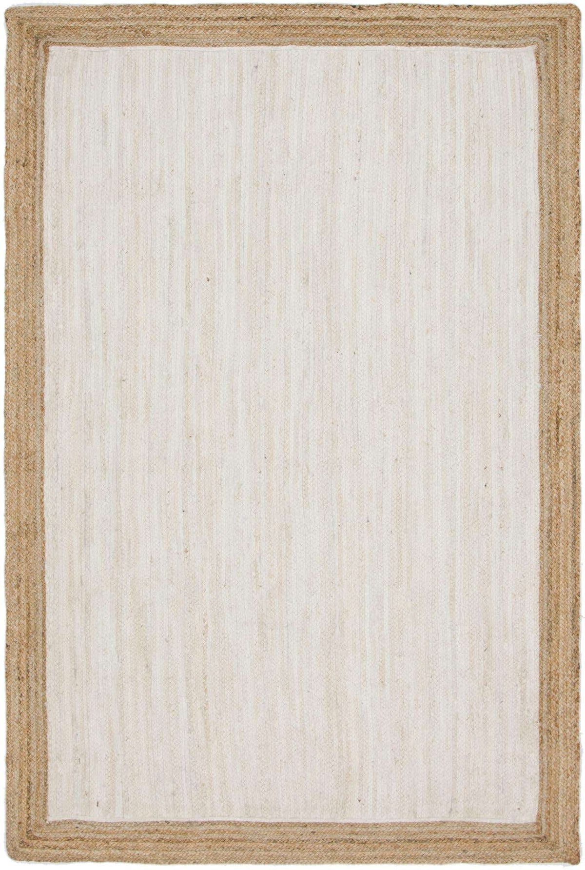 Rechteck Teppich Braided Jute in Weiss von Hadorn™ - Lifestyle Image