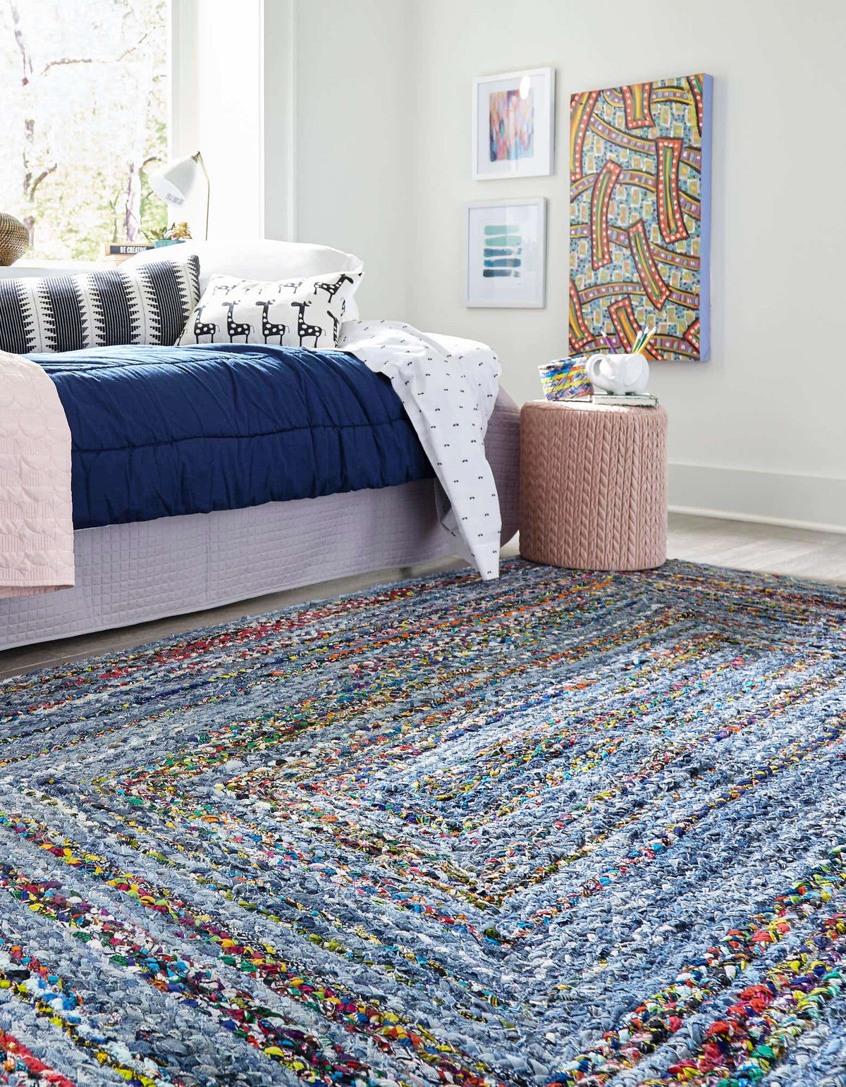 Rechteck Teppich Braided Chindi in Mehrfarbig von Hadorn™ - Lifestyle Image