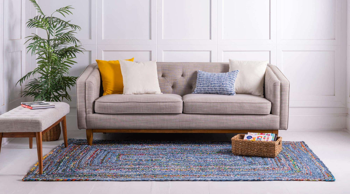 Rechteck Teppich Braided Chindi in Mehrfarbig von Hadorn™ - Lifestyle Image