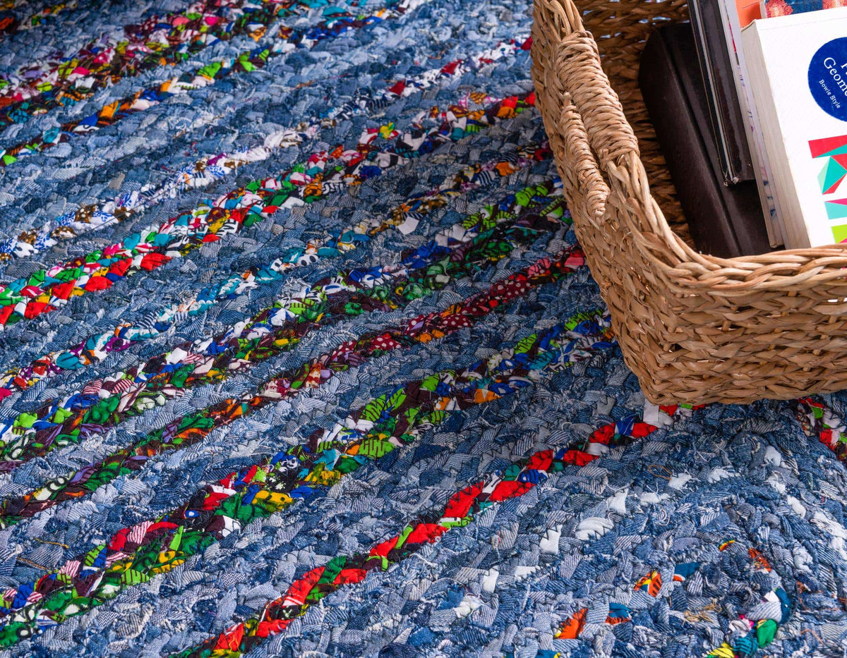 Rechteck Teppich Braided Chindi in Mehrfarbig von Hadorn™ - Lifestyle Image