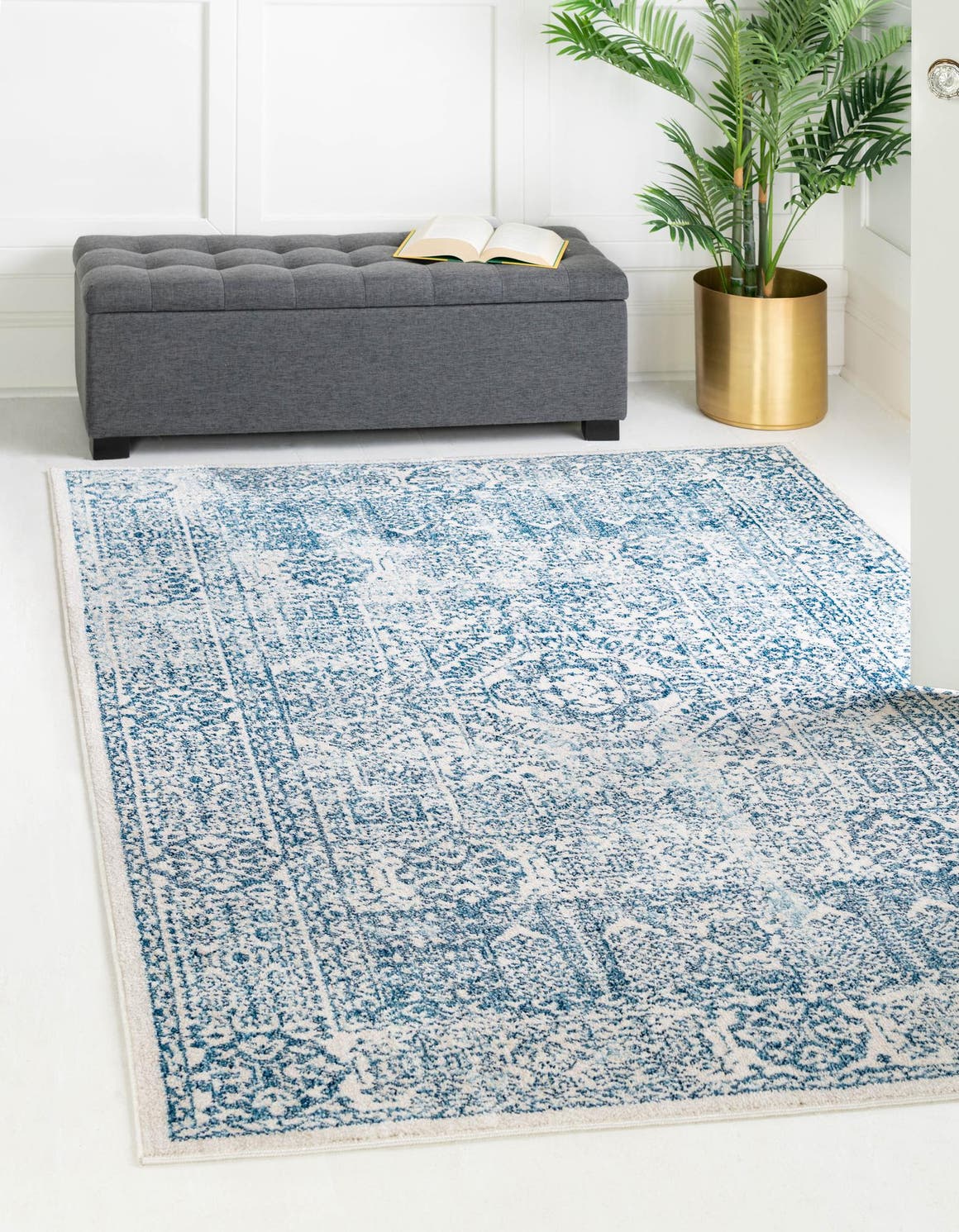 Rechteck Teppich Brooklyn in Hellblau von Hadorn™ - Lifestyle Image
