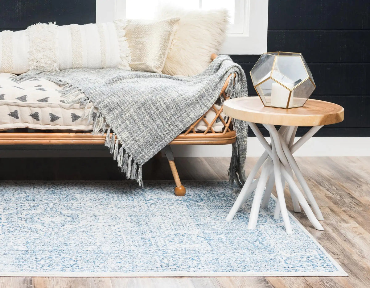 Rechteck Teppich Brooklyn in Hellblau von Hadorn™ - Lifestyle Image