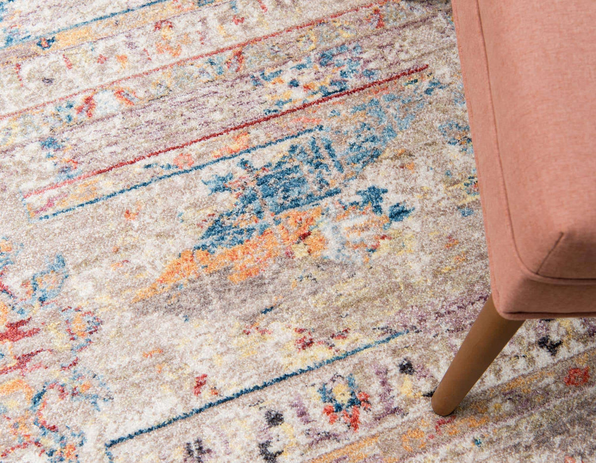 Rund Teppich Madrid in Beige von Hadorn™ - Lifestyle Image