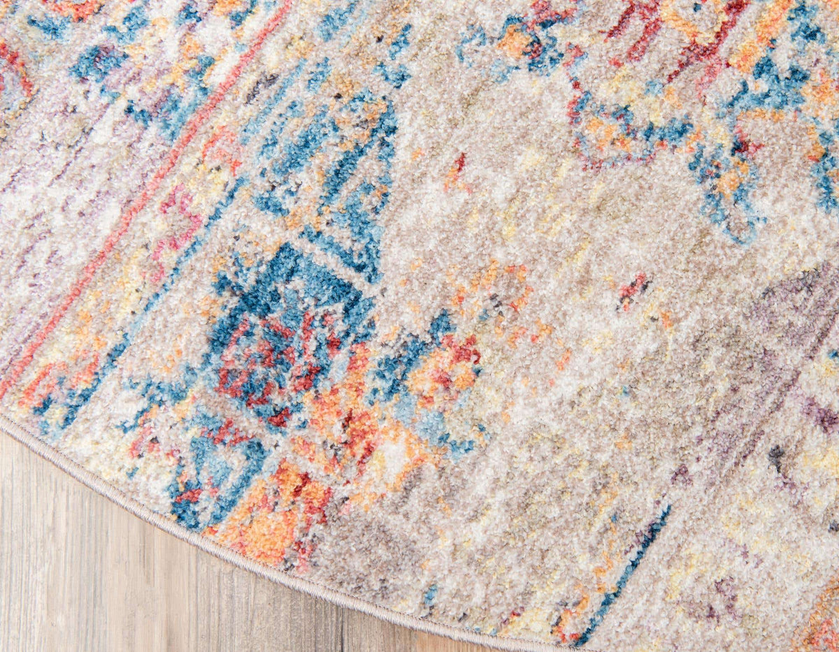 Rund Teppich Madrid in Beige von Hadorn™ - Lifestyle Image