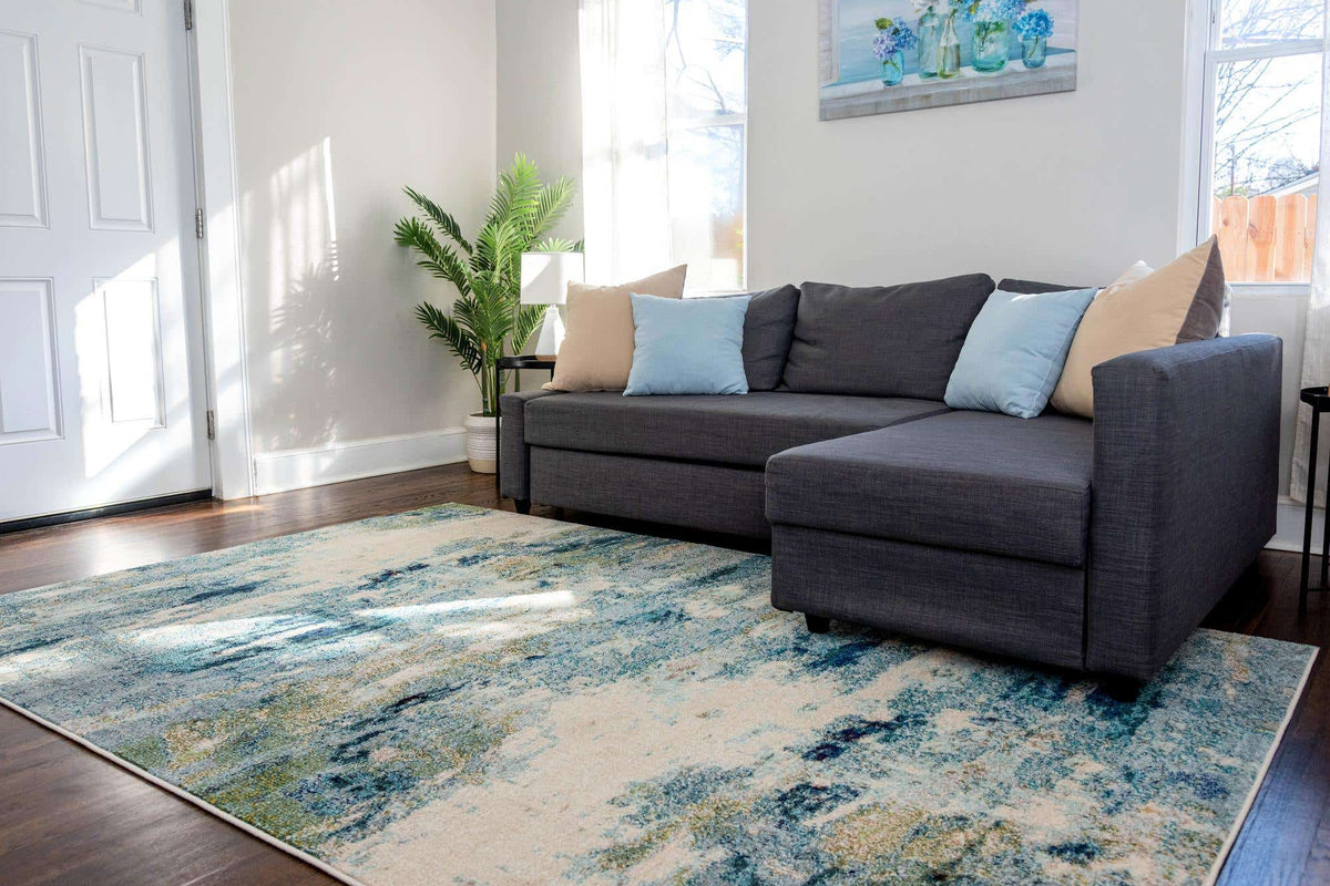 Rechteck Teppich Spectrum in Hellblau von Hadorn™ - Lifestyle Image