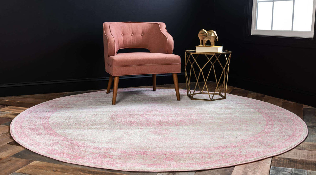Rund Teppich Bexley in Rosa von Hadorn™ - Lifestyle Image