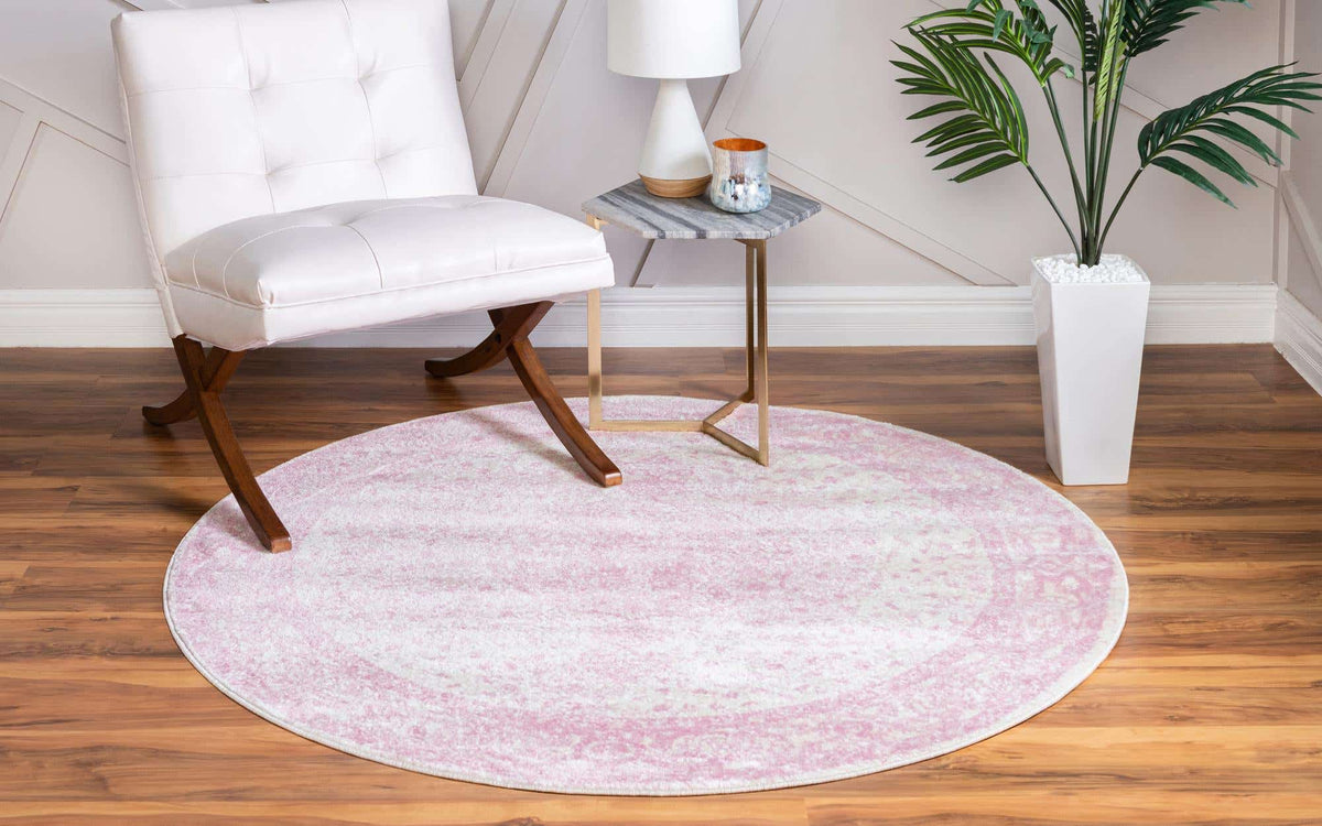 Rund Teppich Bexley in Rosa von Hadorn™ - Lifestyle Image