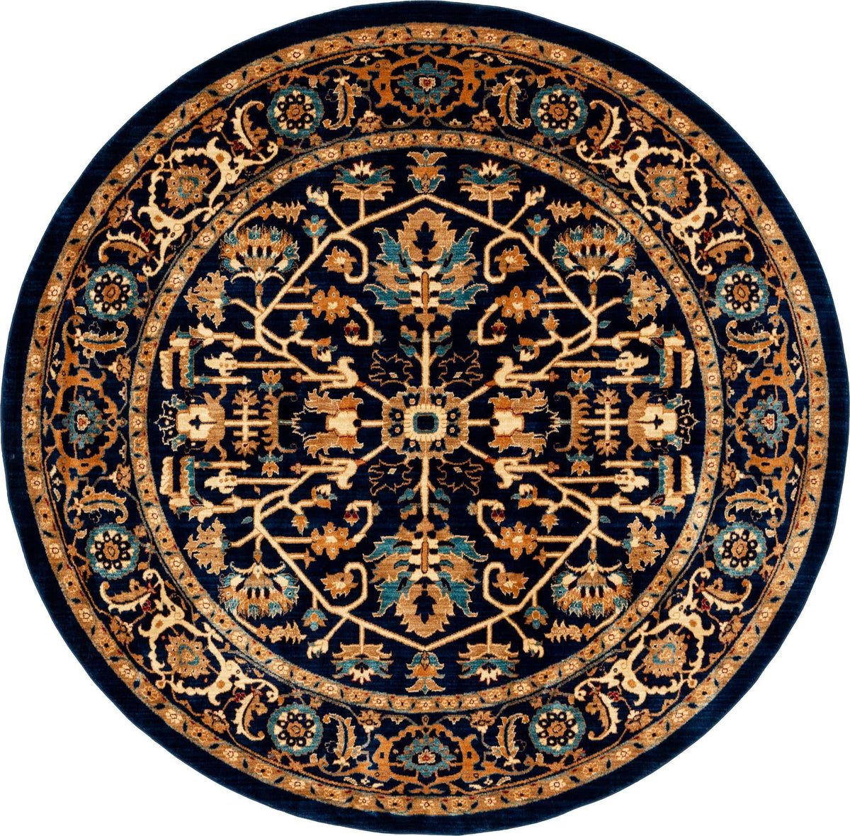 Rund Teppich Graham in Blau von Hadorn™ - Lifestyle Image