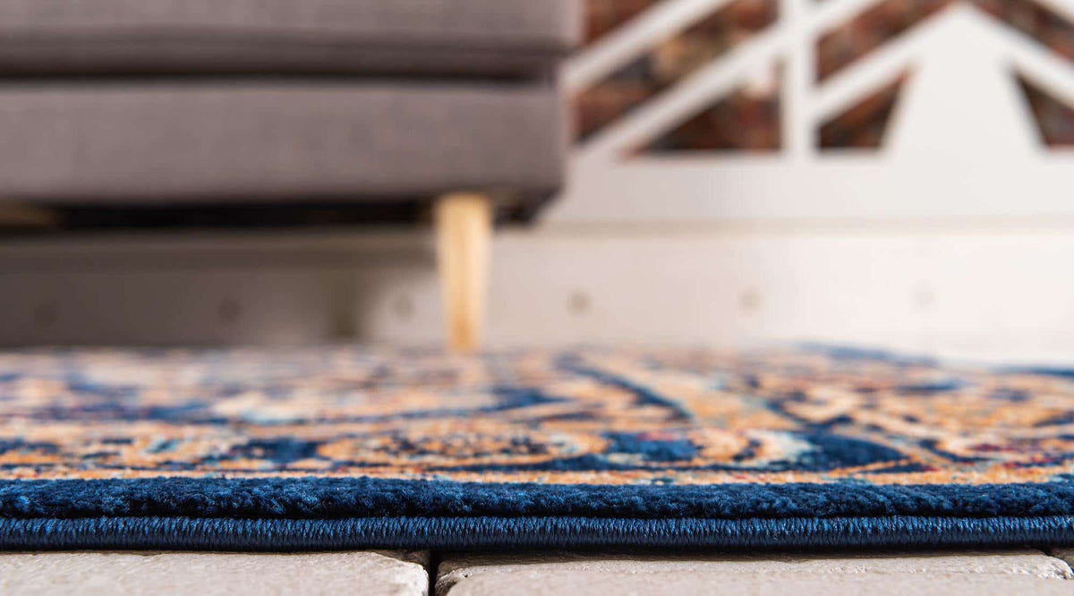 Rund Teppich Graham in Blau von Hadorn™ - Lifestyle Image