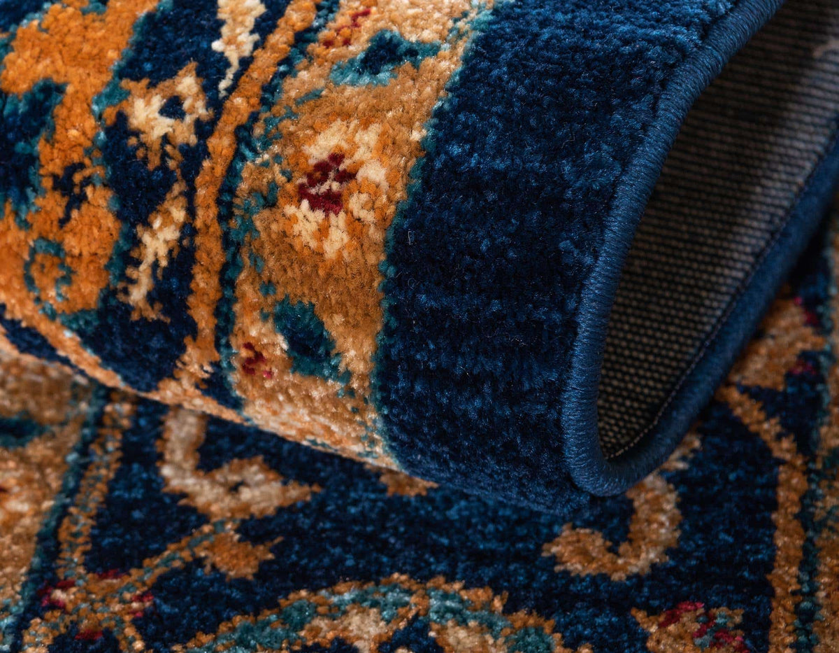 Rund Teppich Graham in Blau von Hadorn™ - Lifestyle Image