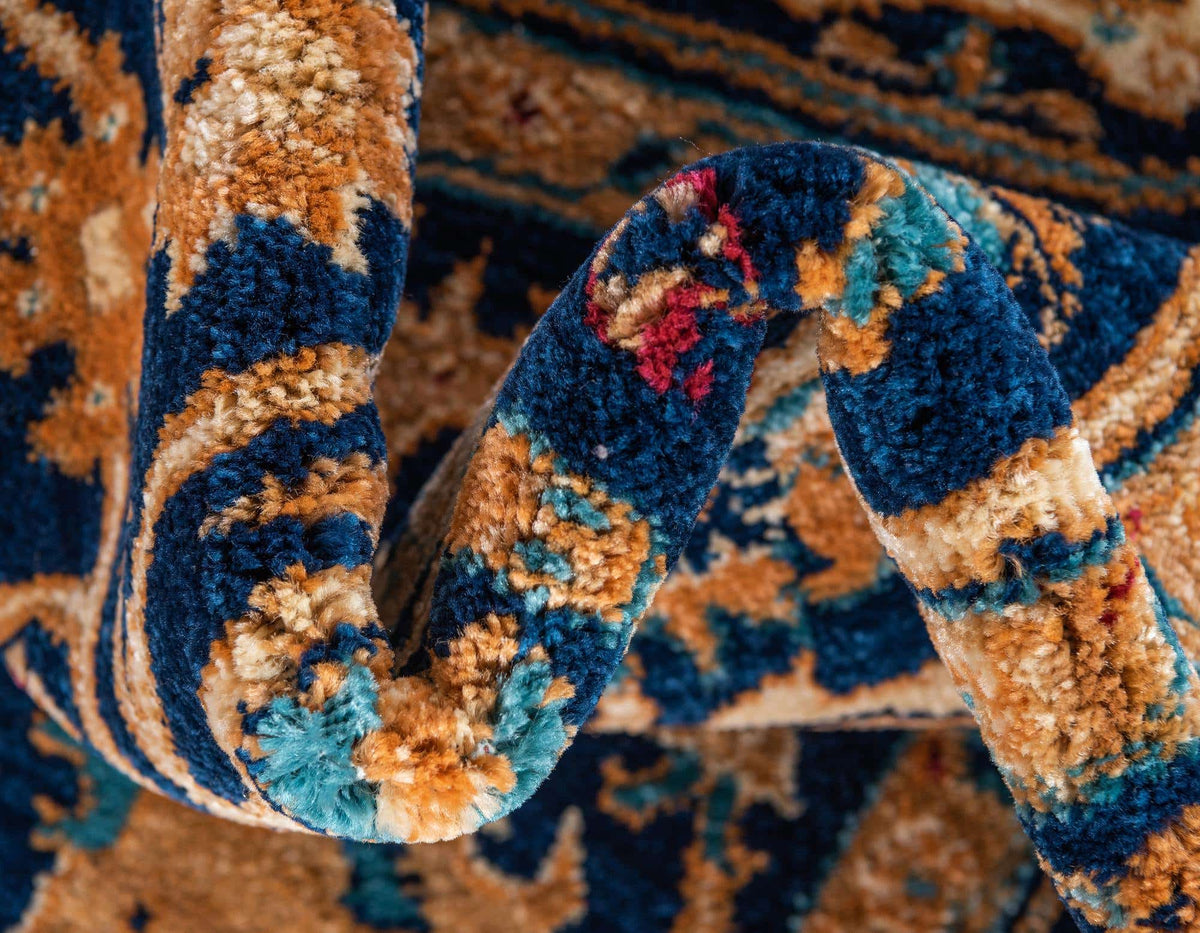Rund Teppich Graham in Blau von Hadorn™ - Lifestyle Image