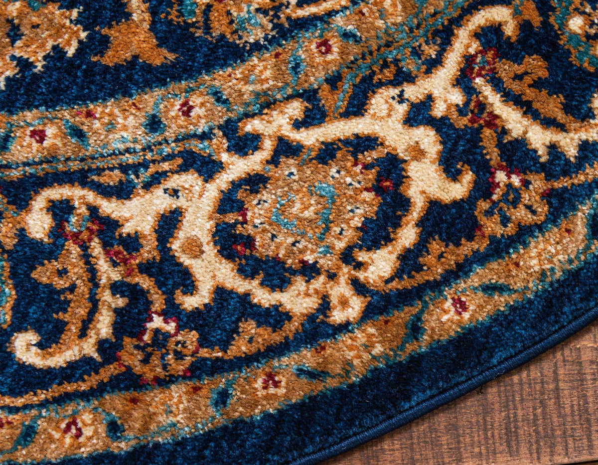 Rund Teppich Graham in Blau von Hadorn™ - Lifestyle Image
