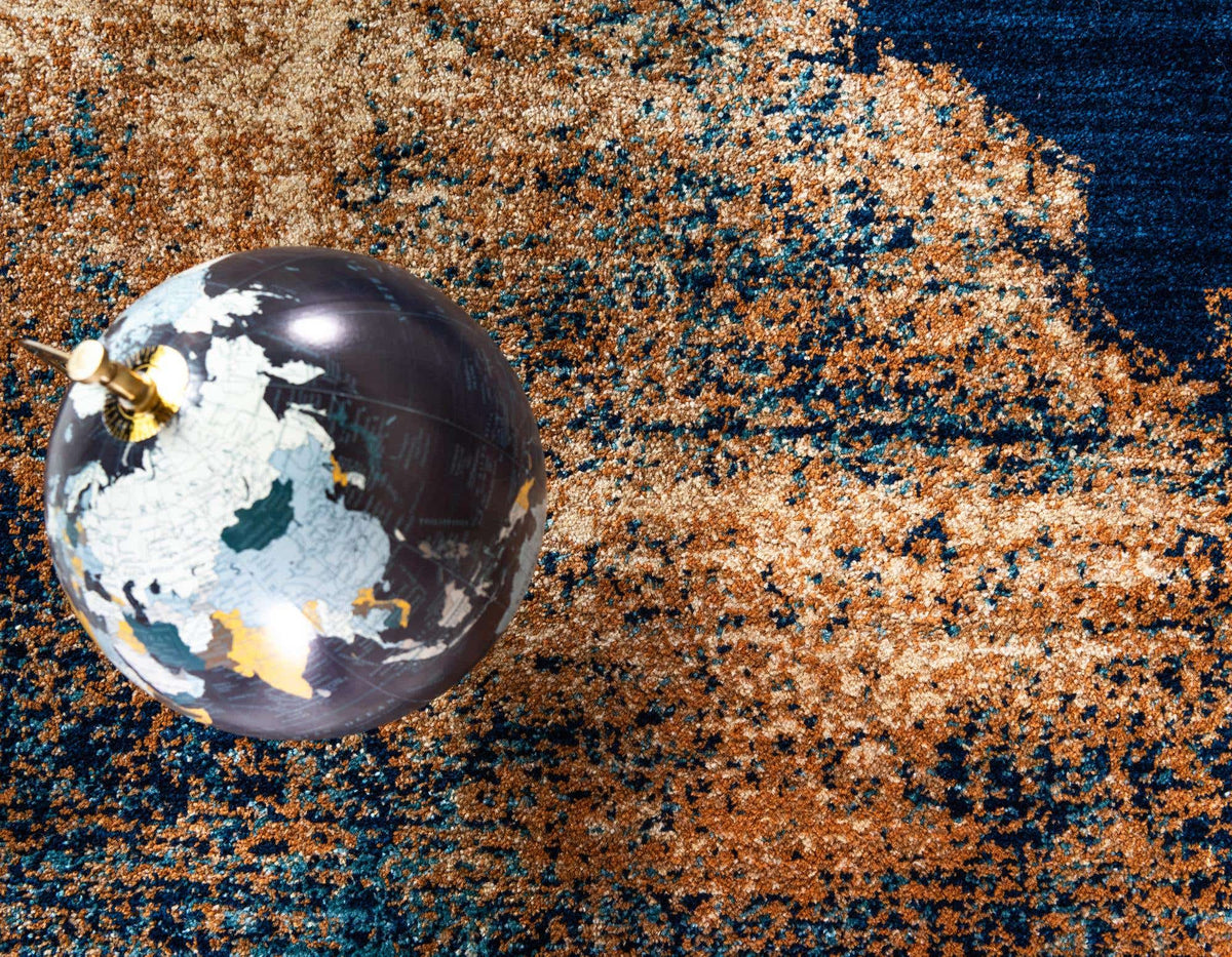 Rechteck Teppich Graham in Marineblau von Hadorn™ - Lifestyle Image