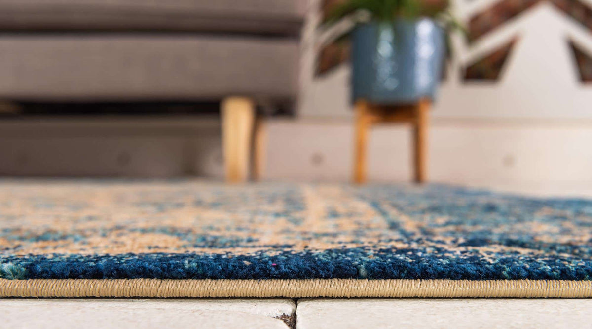Rund Teppich Graham in Blau von Hadorn™ - Lifestyle Image