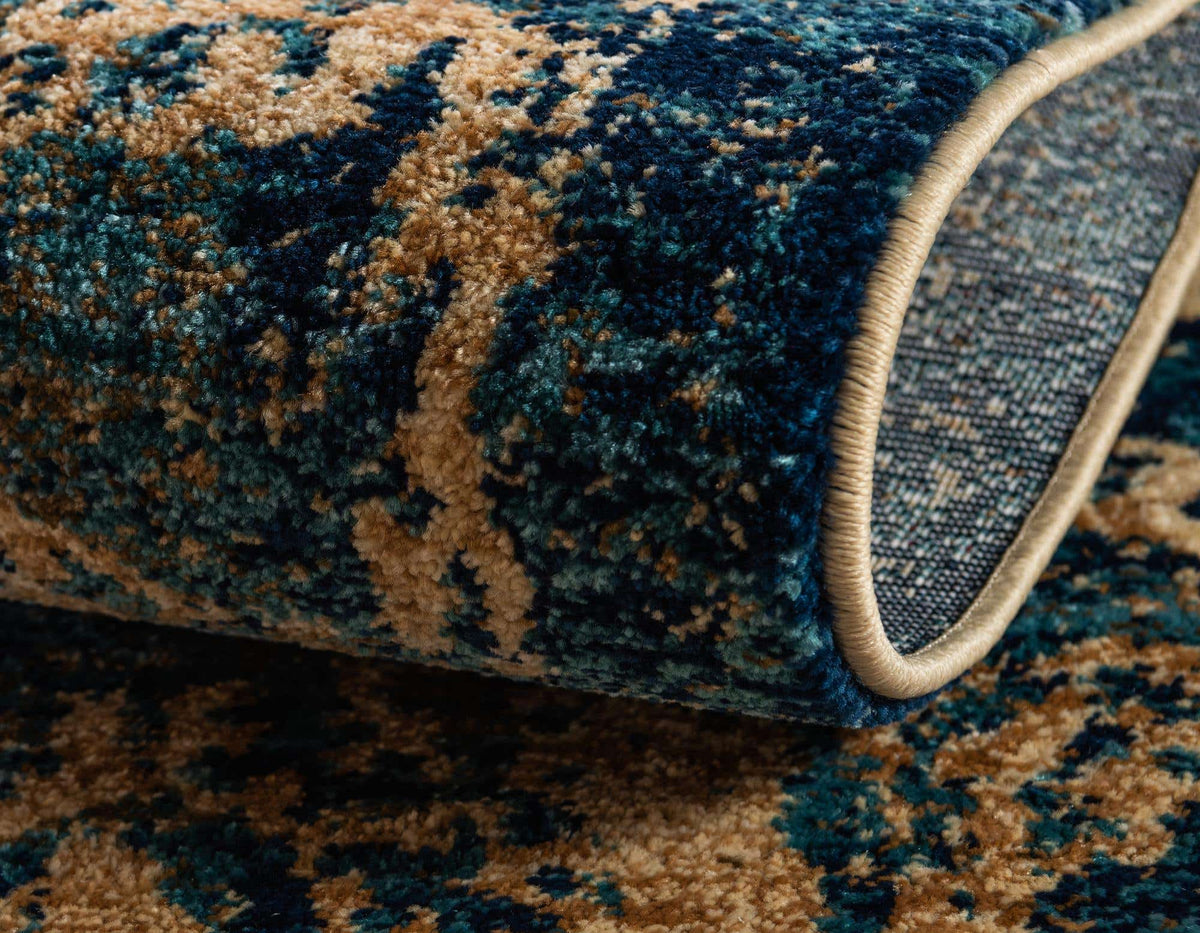 Rund Teppich Graham in Blau von Hadorn™ - Lifestyle Image