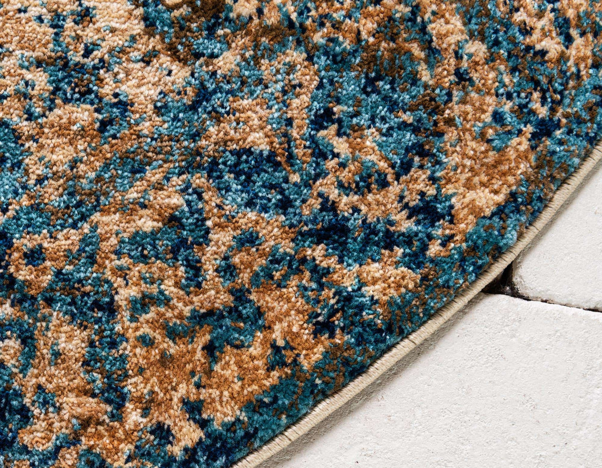 Rund Teppich Graham in Blau von Hadorn™ - Lifestyle Image