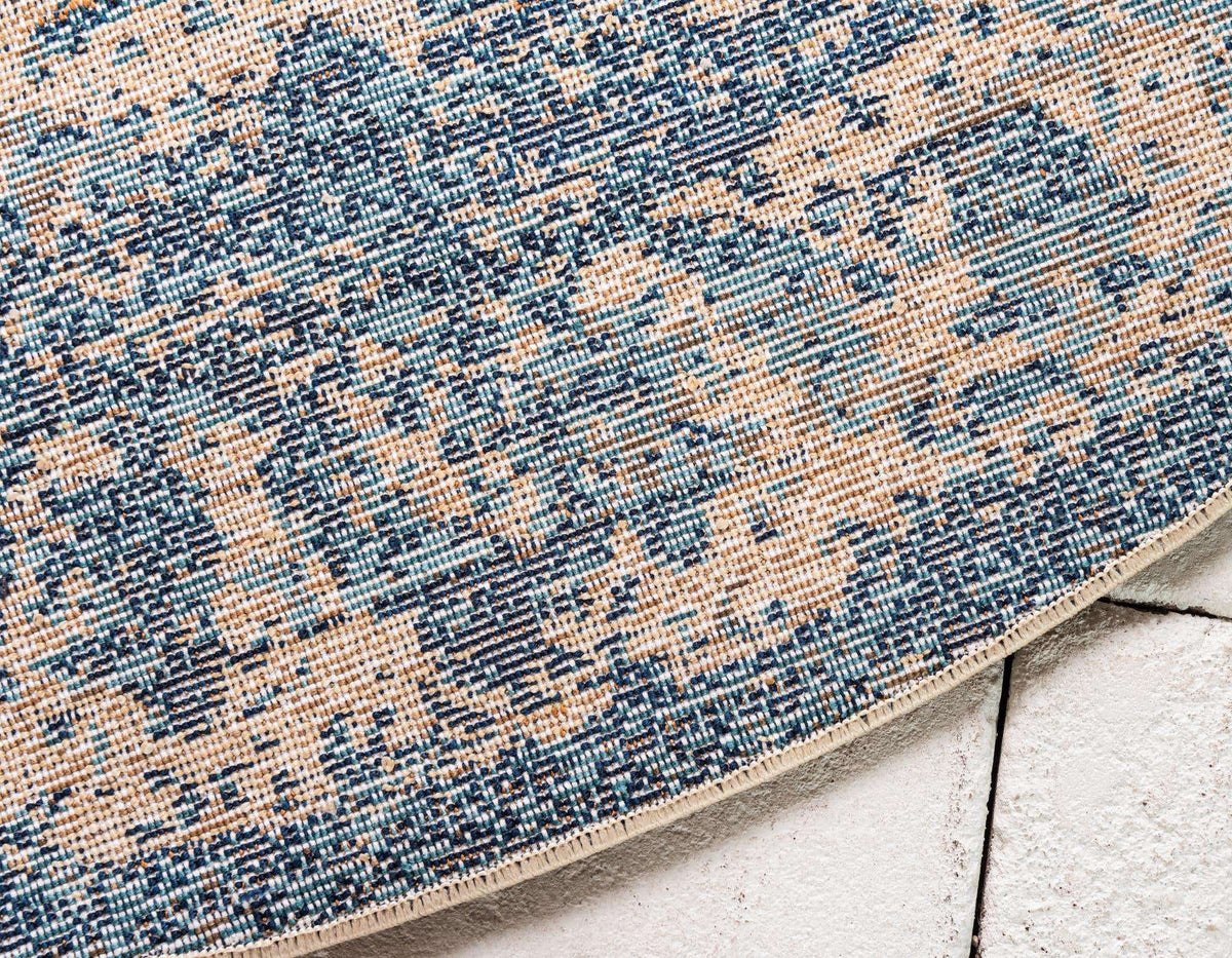 Rund Teppich Graham in Blau von Hadorn™ - Lifestyle Image