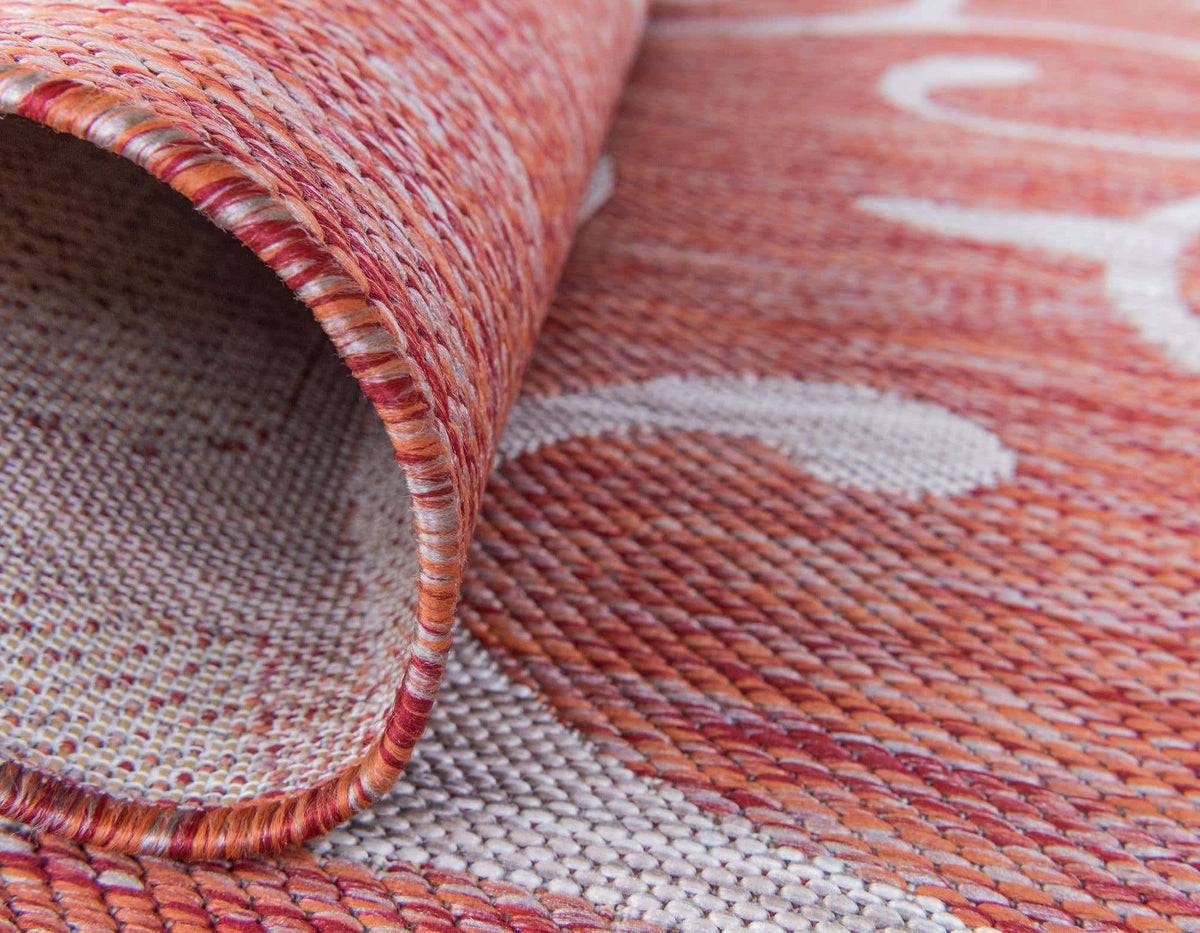 Rechteck Outdoor Teppich Outdoor Botanical in Rot von Hadorn™ - Lifestyle Image