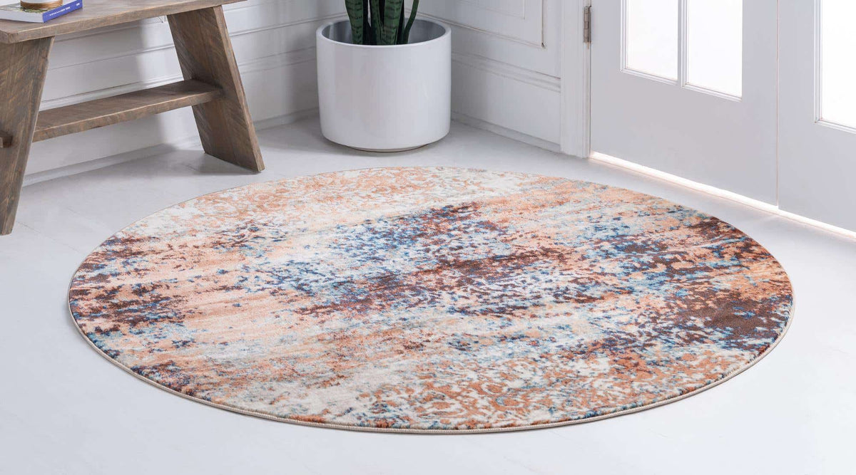 Rund Teppich Ethereal in Rot von Hadorn™ - Lifestyle Image