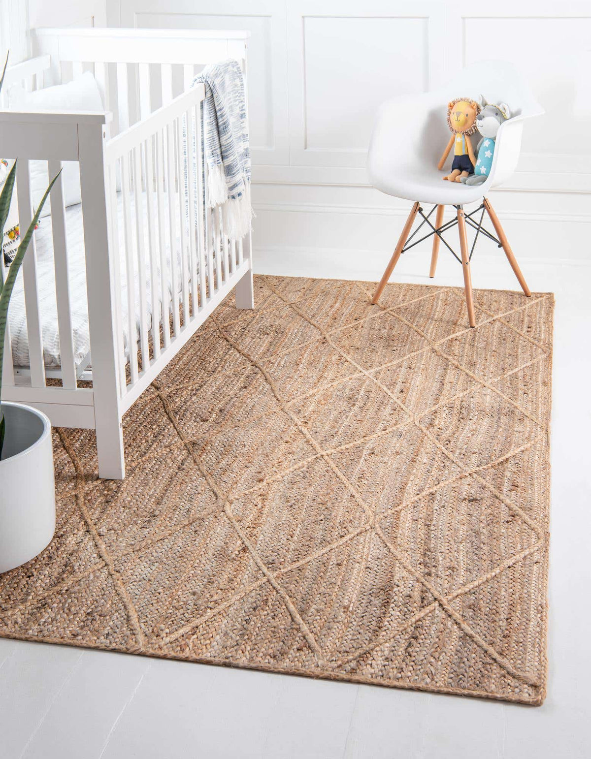 Rechteck Teppich Braided Jute in Natürlich von Hadorn™ - Lifestyle Image
