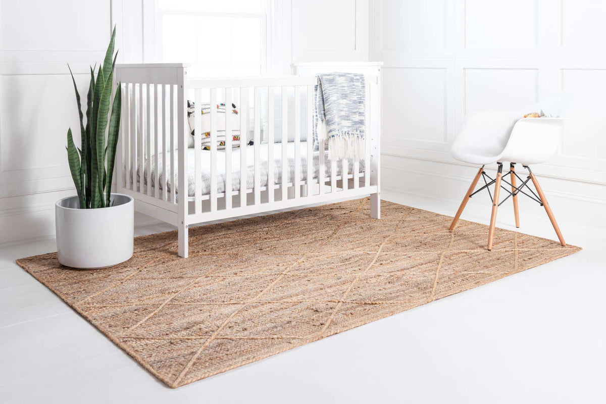 Rechteck Teppich Braided Jute in Natürlich von Hadorn™ - Lifestyle Image