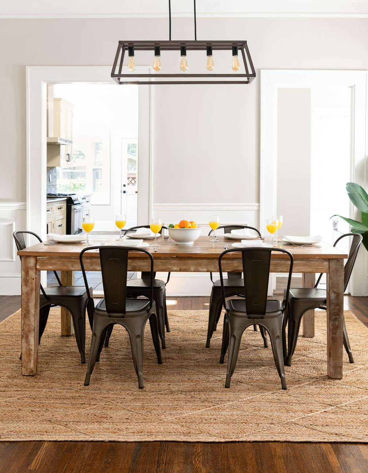Rechteck Teppich Braided Jute in Natürlich von Hadorn™ - Lifestyle Image
