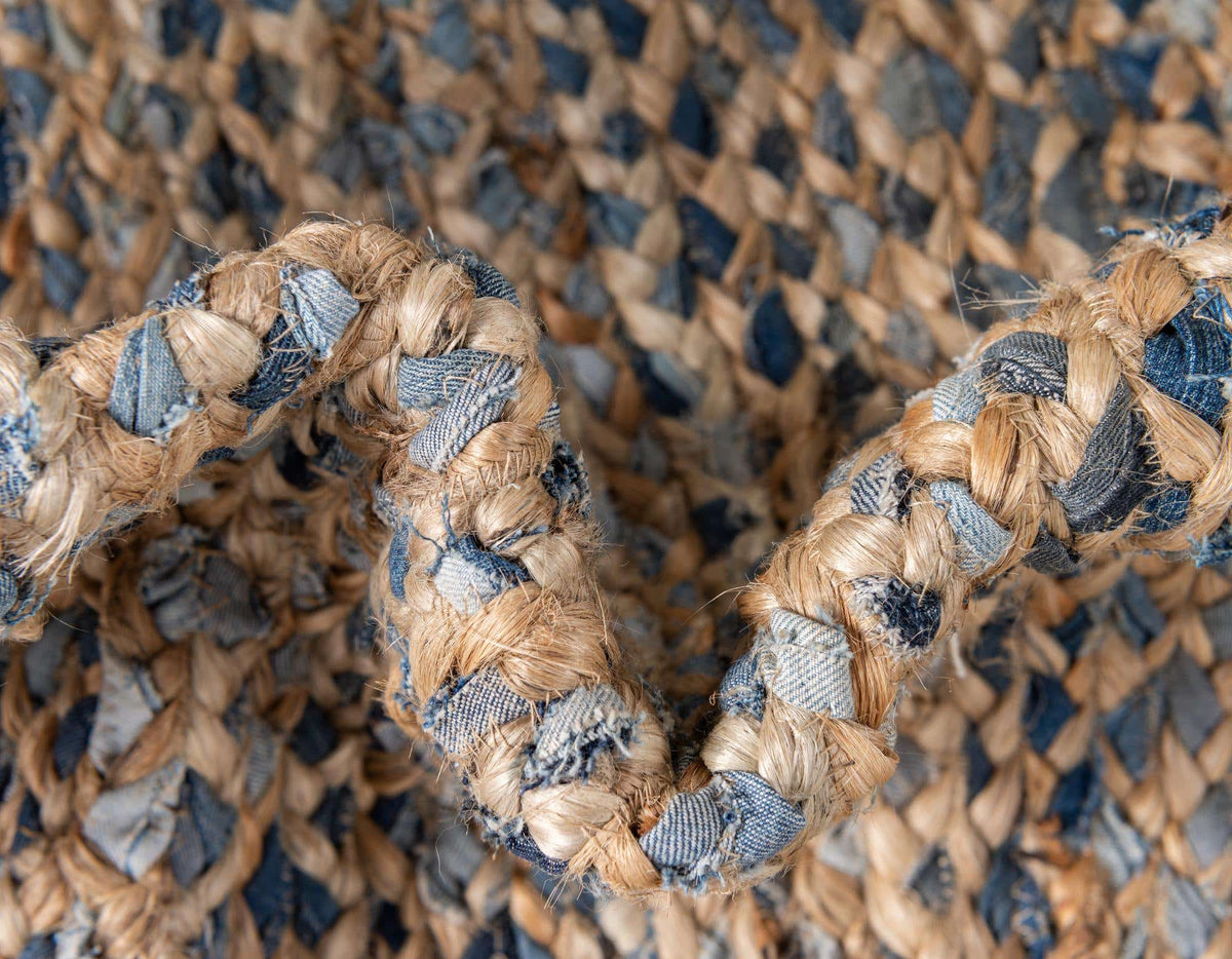 Oval Teppich Braided Chindi in Natürlich von Hadorn™ - Lifestyle Image