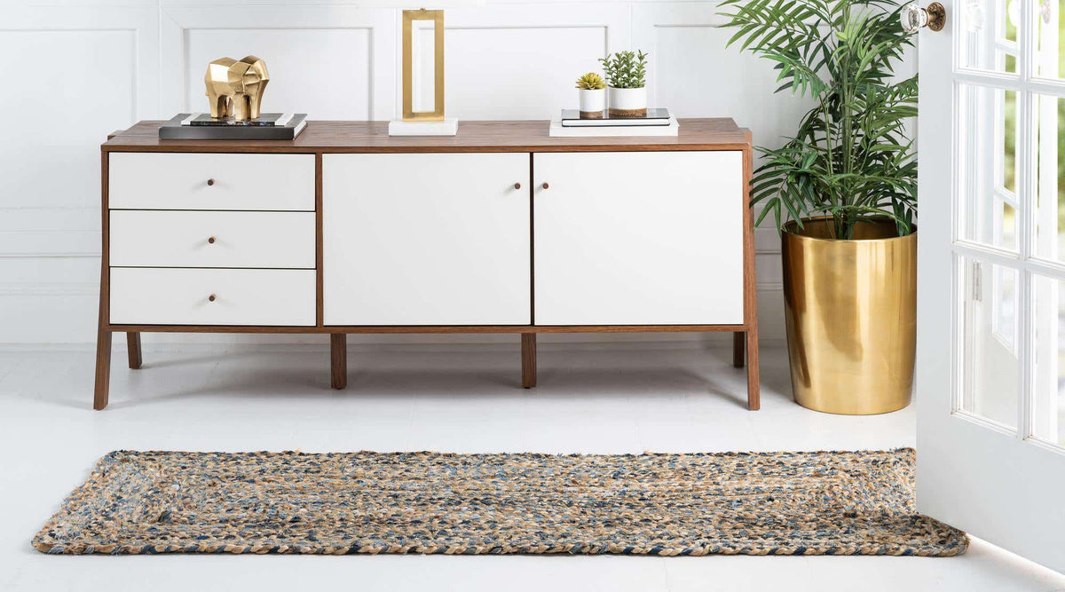 Läufer Teppich Braided Chindi in Natürlich von Hadorn™ - Lifestyle Image