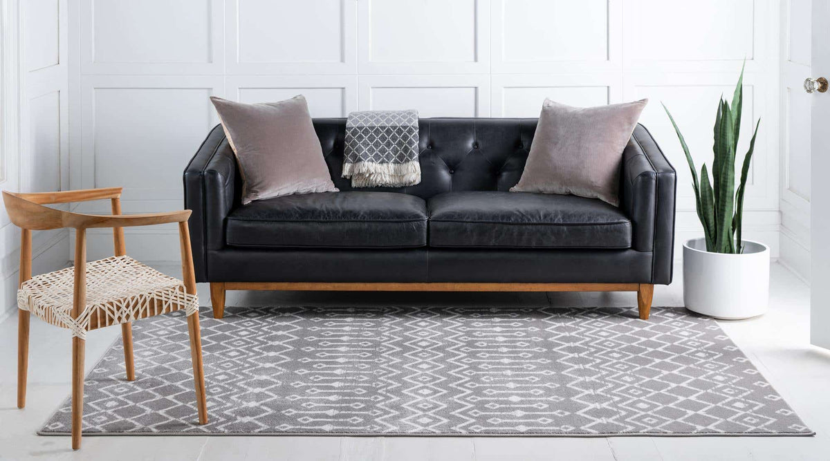 Rechteck Teppich Kasbah Trellis in Hellgrau von Hadorn™ - Lifestyle Image