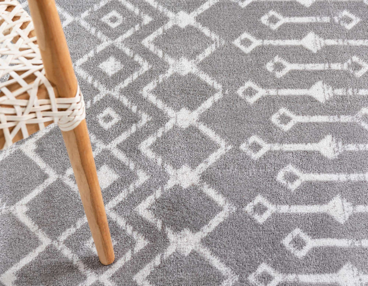 Rechteck Teppich Kasbah Trellis in Hellgrau von Hadorn™ - Lifestyle Image