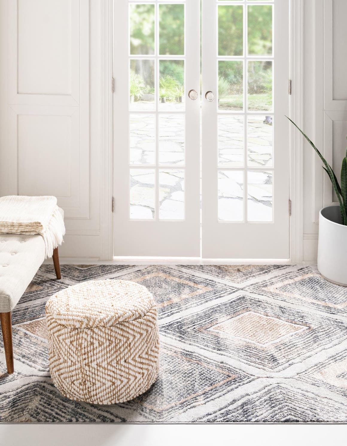 Rechteck Teppich Caspian in Grau von Hadorn™ - Lifestyle Image