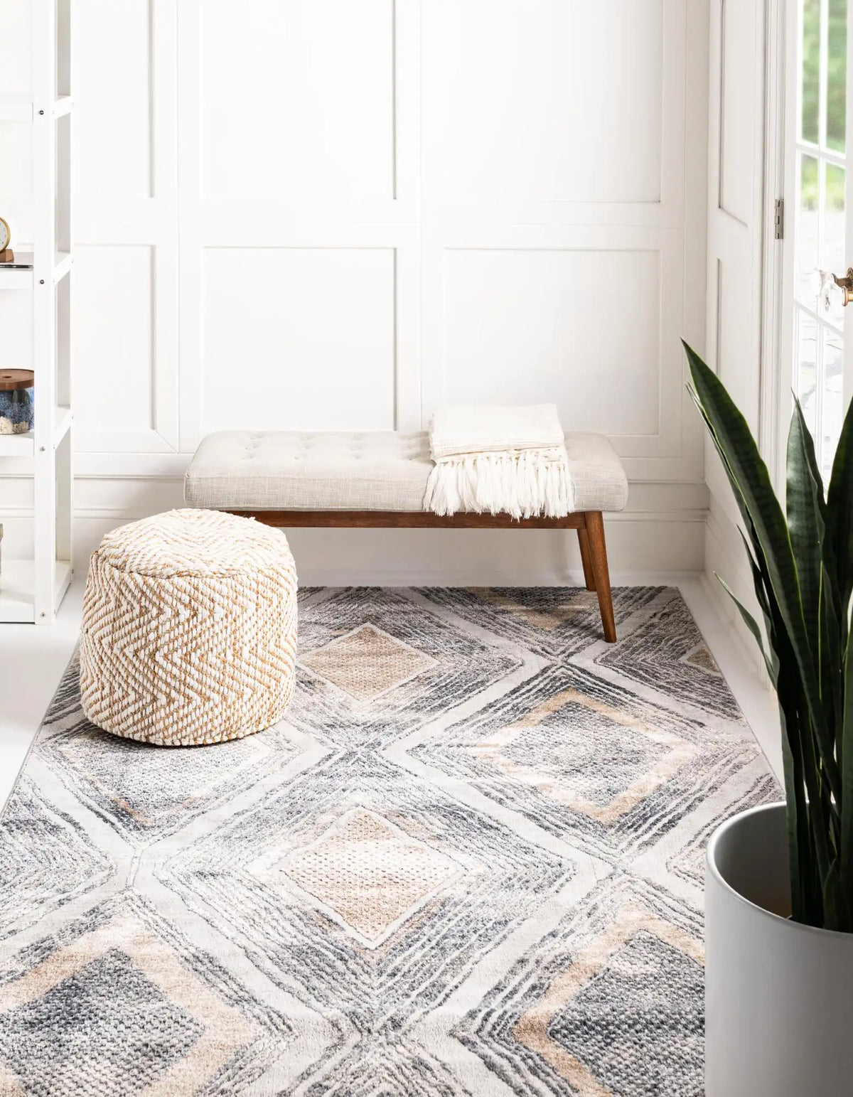 Rechteck Teppich Caspian in Grau von Hadorn™ - Lifestyle Image