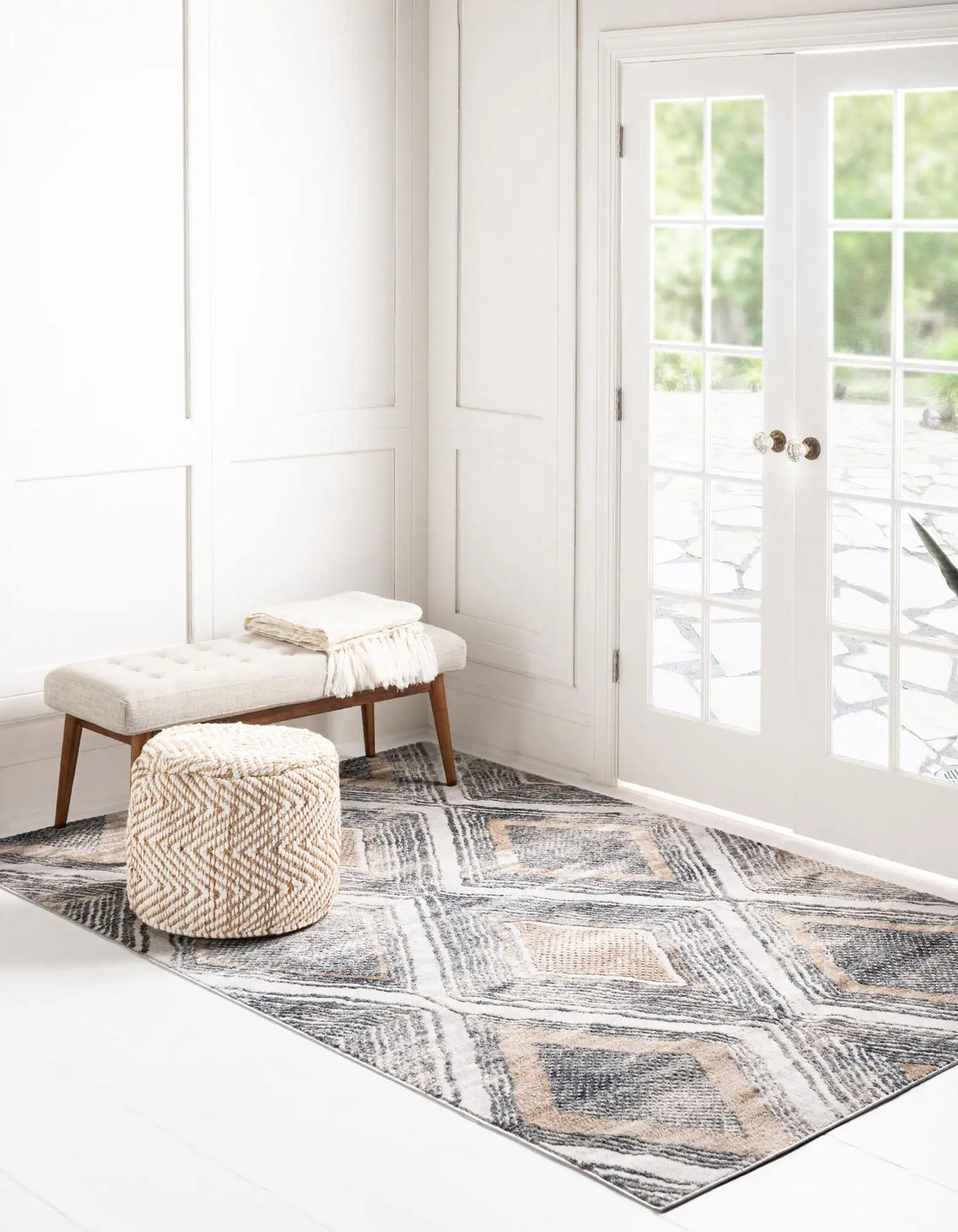 Rechteck Teppich Caspian in Grau von Hadorn™ - Lifestyle Image
