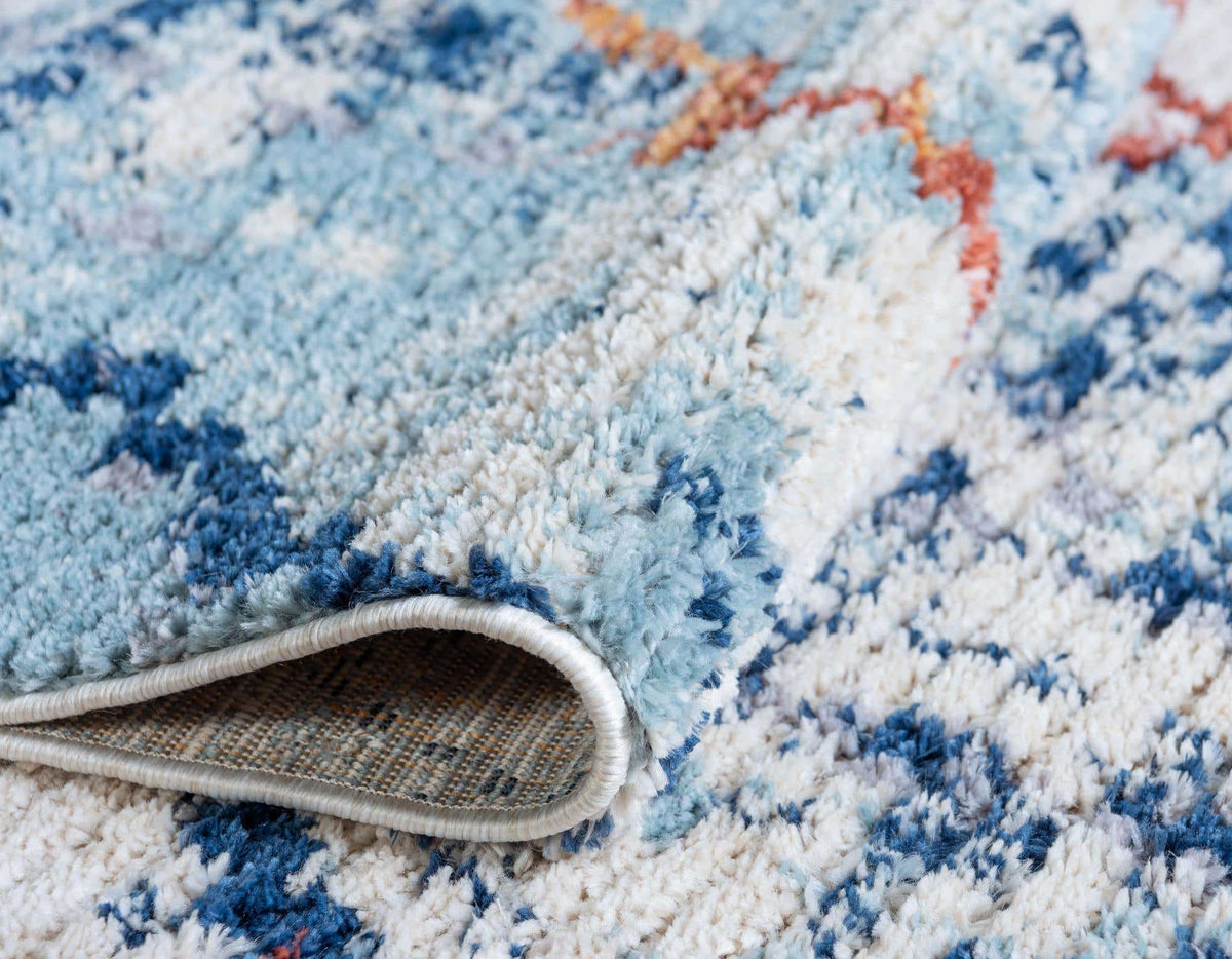 Rund Teppich Morocco in Hellblau von Hadorn™ - Lifestyle Image