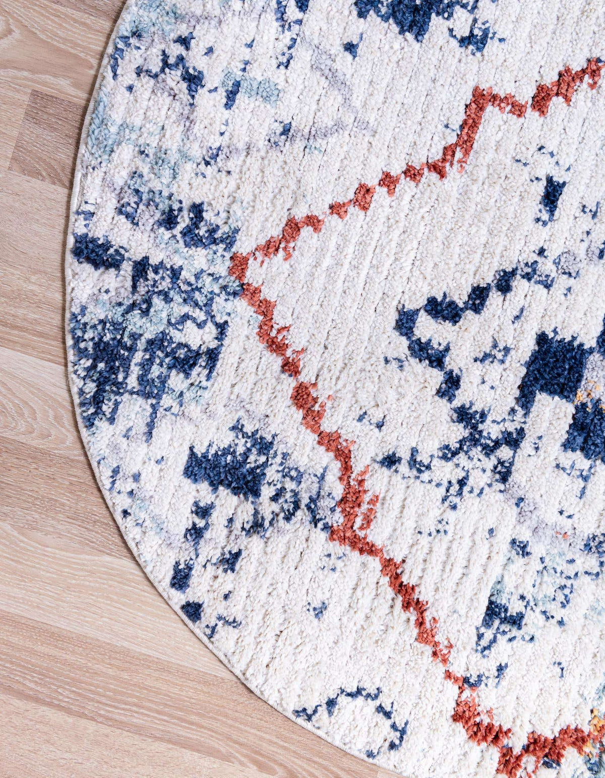 Rund Teppich Morocco in Hellblau von Hadorn™ - Lifestyle Image
