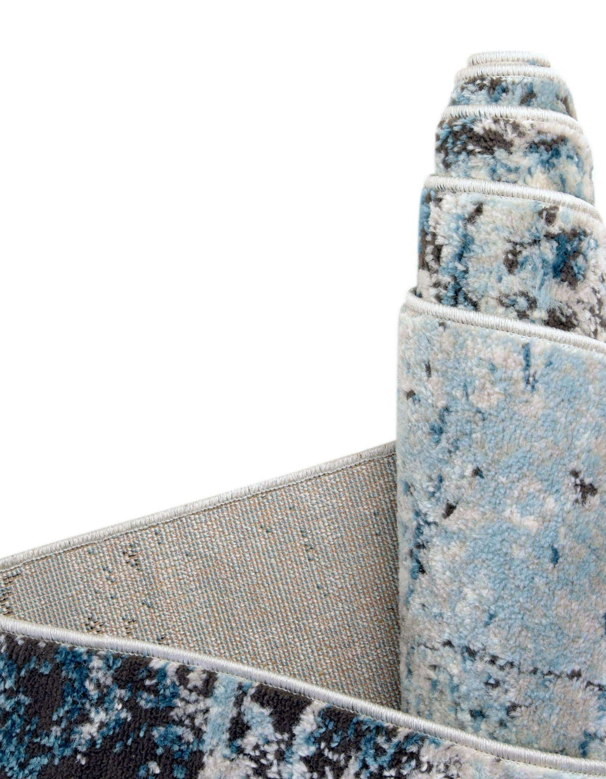 Rund Teppich Leipzig in Blau von Hadorn™ - Lifestyle Image