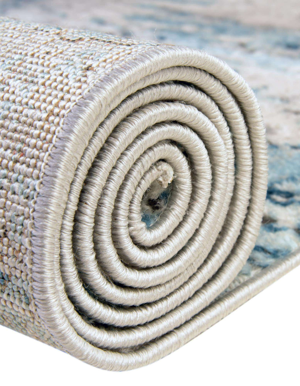 Rund Teppich Leipzig in Blau von Hadorn™ - Lifestyle Image