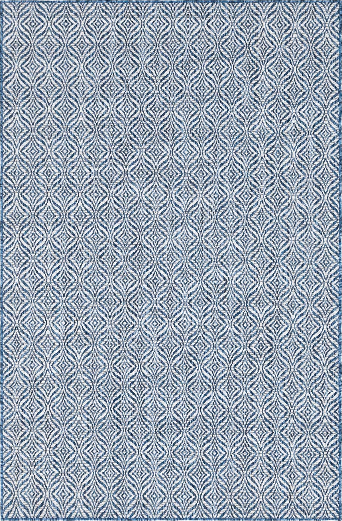 Rechteck Outdoor Teppich Outdoor Trellis in Blau von Hadorn™ - Lifestyle Image
